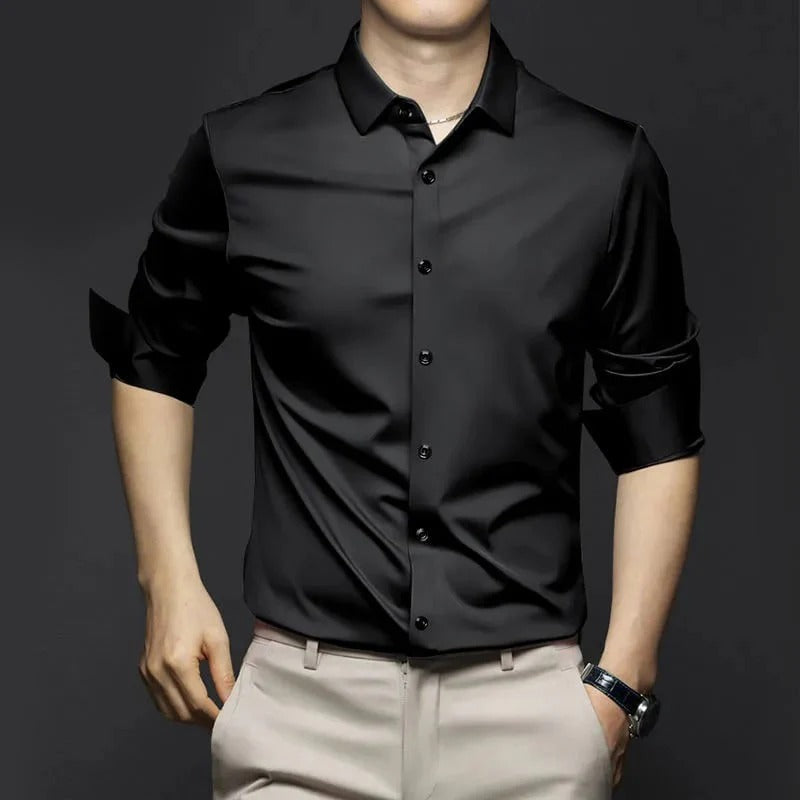 Nino Pannullo™ Camicia antipiega classica ed elegante da uomo