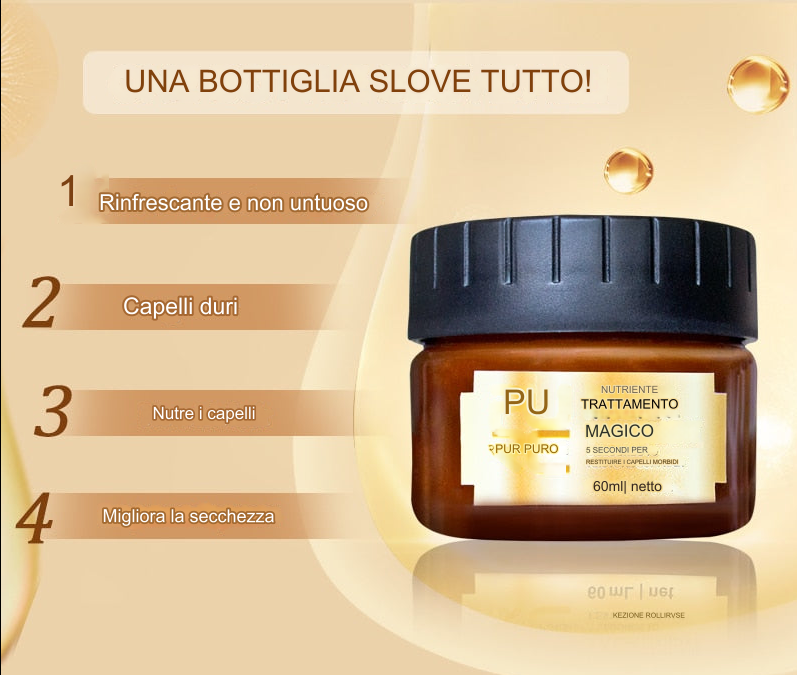 PURE™ Maschera per capelli alla cheratina | Capelli lucenti e sani in pochi secondi! (1+1 GRATIS)