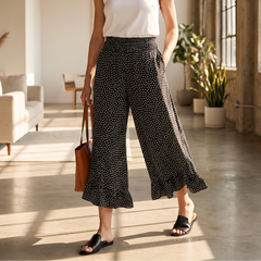 Paola Serra™ Pantaloni a gamba larga eleganti per la sicurezza di ogni giorno