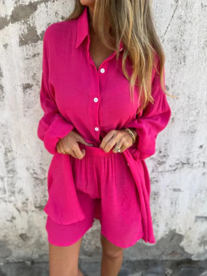 Patrizia Zadra™ Completo due pezzi da donna con maglietta e pantaloncini