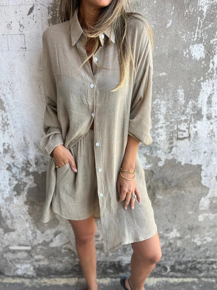 Patrizia Zadra™ Completo due pezzi da donna con maglietta e pantaloncini