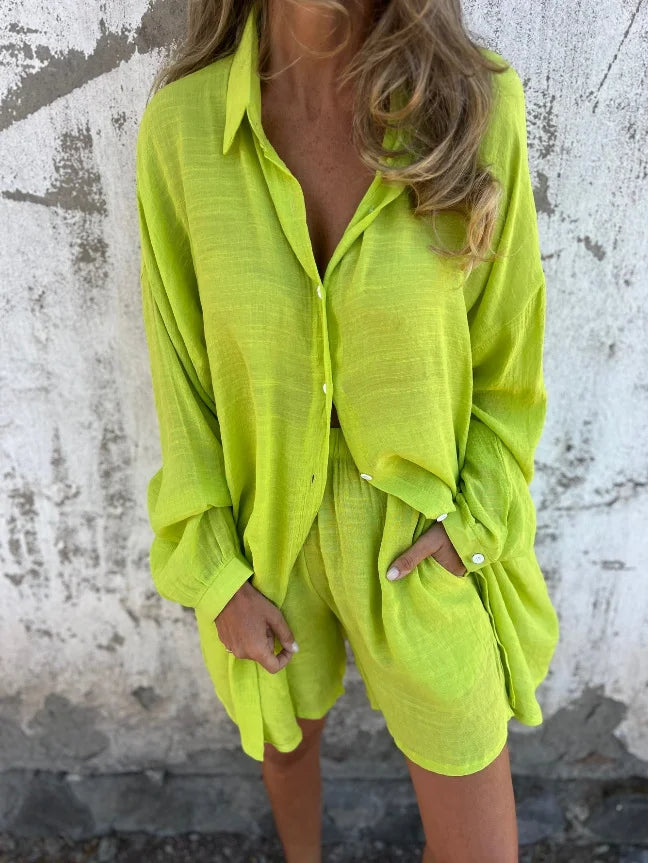 Patrizia Zadra™ Completo due pezzi da donna con maglietta e pantaloncini