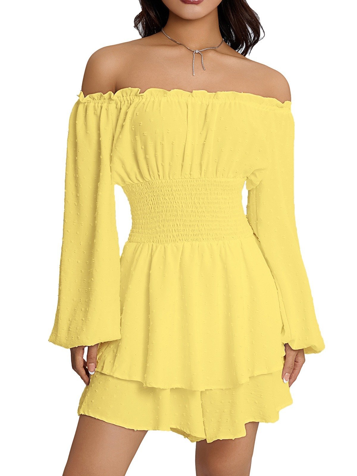 Paule Comtois™ Abito romper senza spalle