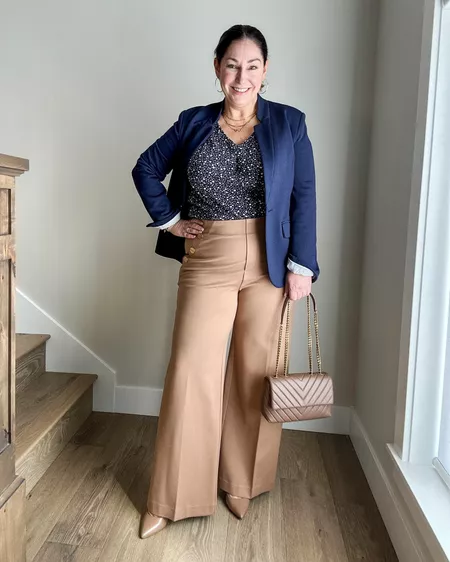 Ramona Cala™ Pantaloni a gamba larga con bottone per controllare la pancia
