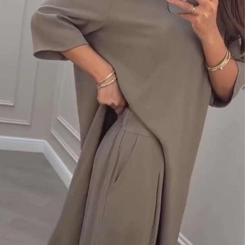 Saba Donis™ Completo top irregolare e pantaloni a gamba larga