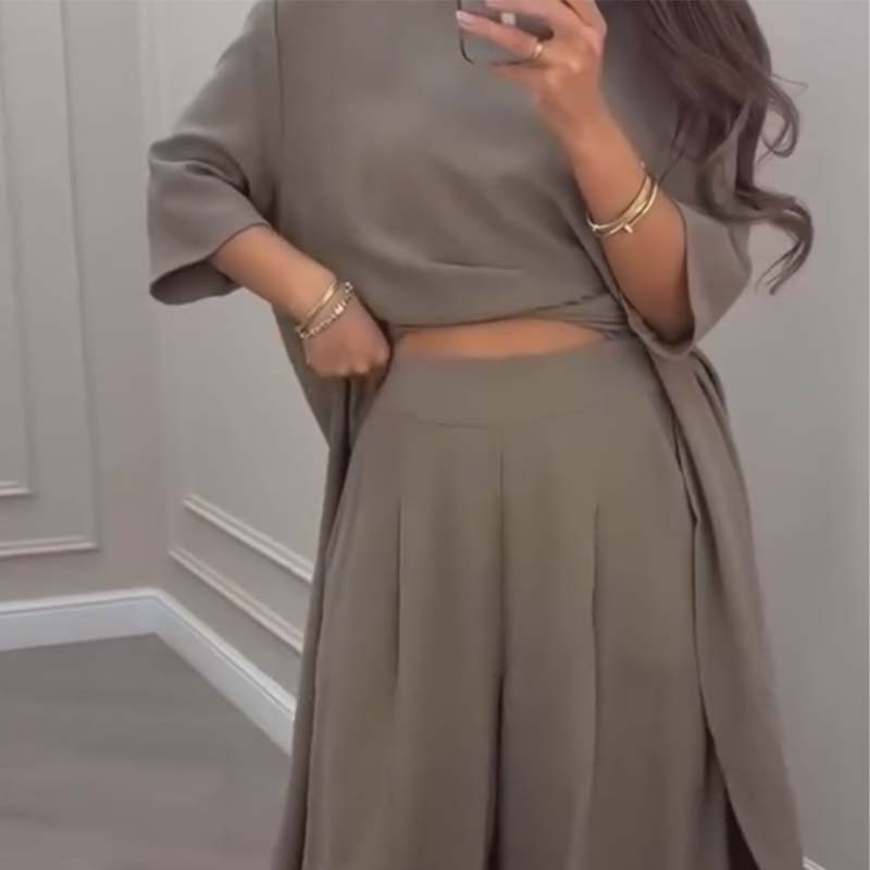 Saba Donis™ Completo top irregolare e pantaloni a gamba larga