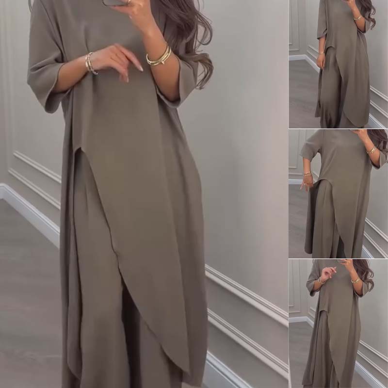 Saba Donis™ Completo top irregolare e pantaloni a gamba larga