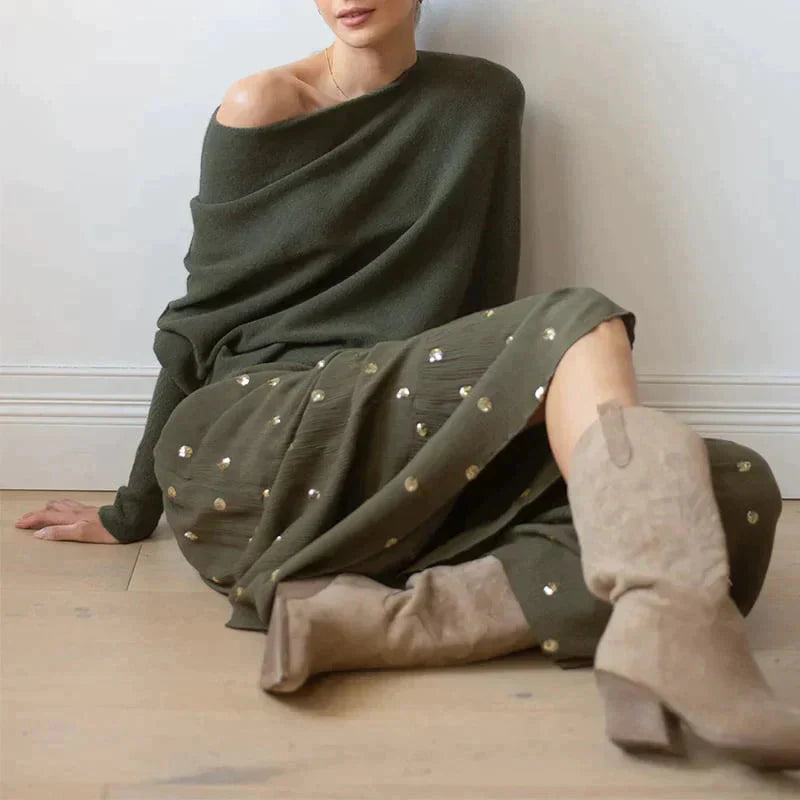 Salomé Jacques™ Maglione a righe asimmetriche