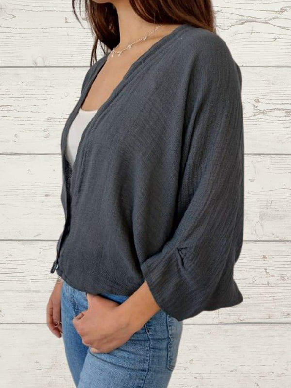 Sidonie Renaud™ Maglione casual a due bottoni
