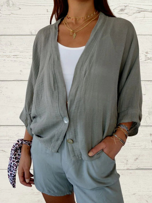 Sidonie Renaud™ Maglione casual a due bottoni
