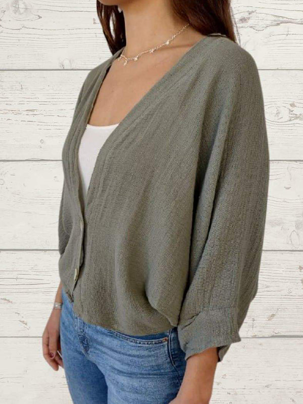 Sidonie Renaud™ Maglione casual a due bottoni