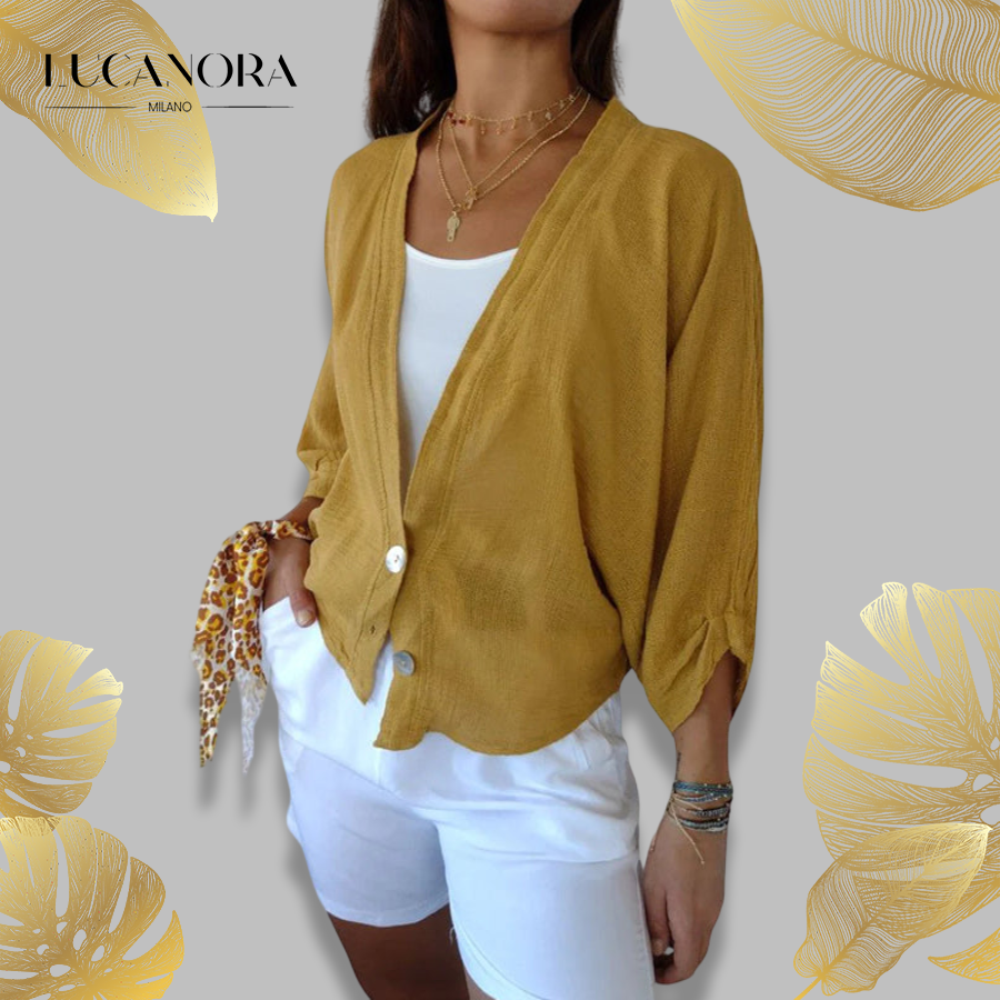 Sidonie Renaud™ Maglione casual a due bottoni