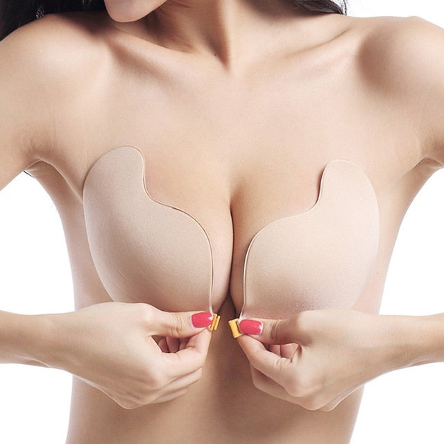 SkinBond™ Reggiseno push-up senza spalline in silicone autoadesivo senza cuciture