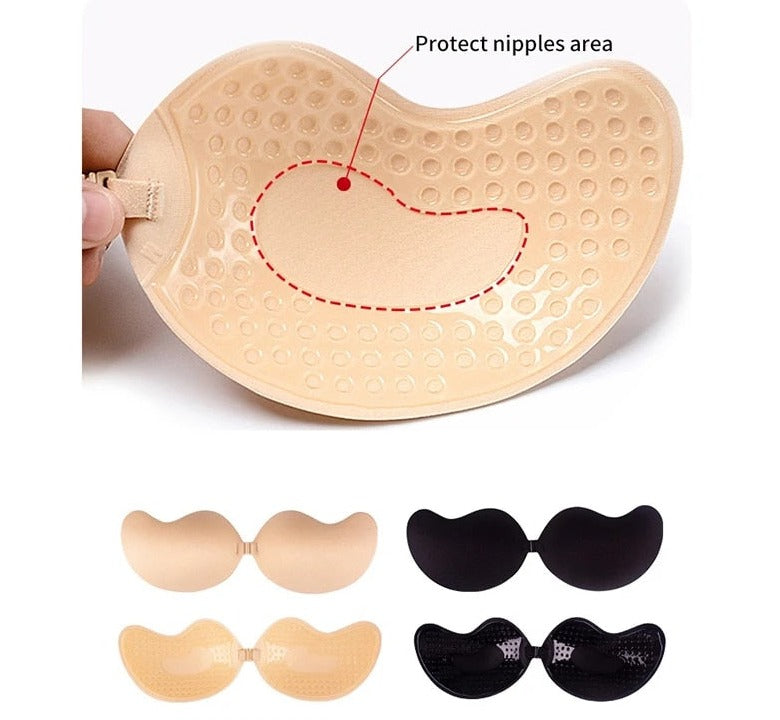 SkinBond™ Reggiseno push-up senza spalline in silicone autoadesivo senza cuciture