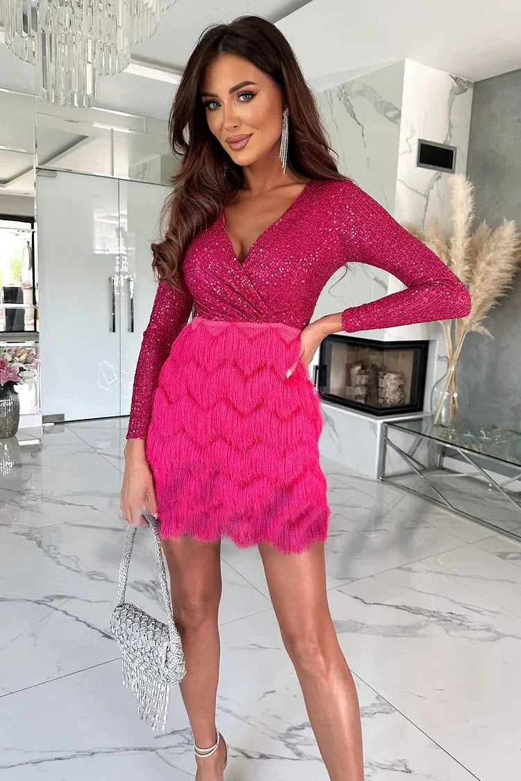 Sofia Vardaro™ Abito da vacanza di lusso con paillettes