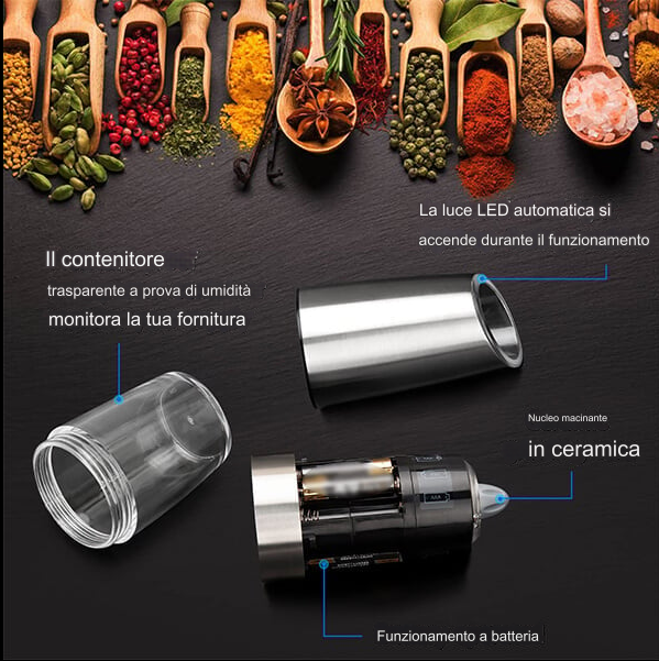 SpiceSage™ Macina sale e pepe automatico