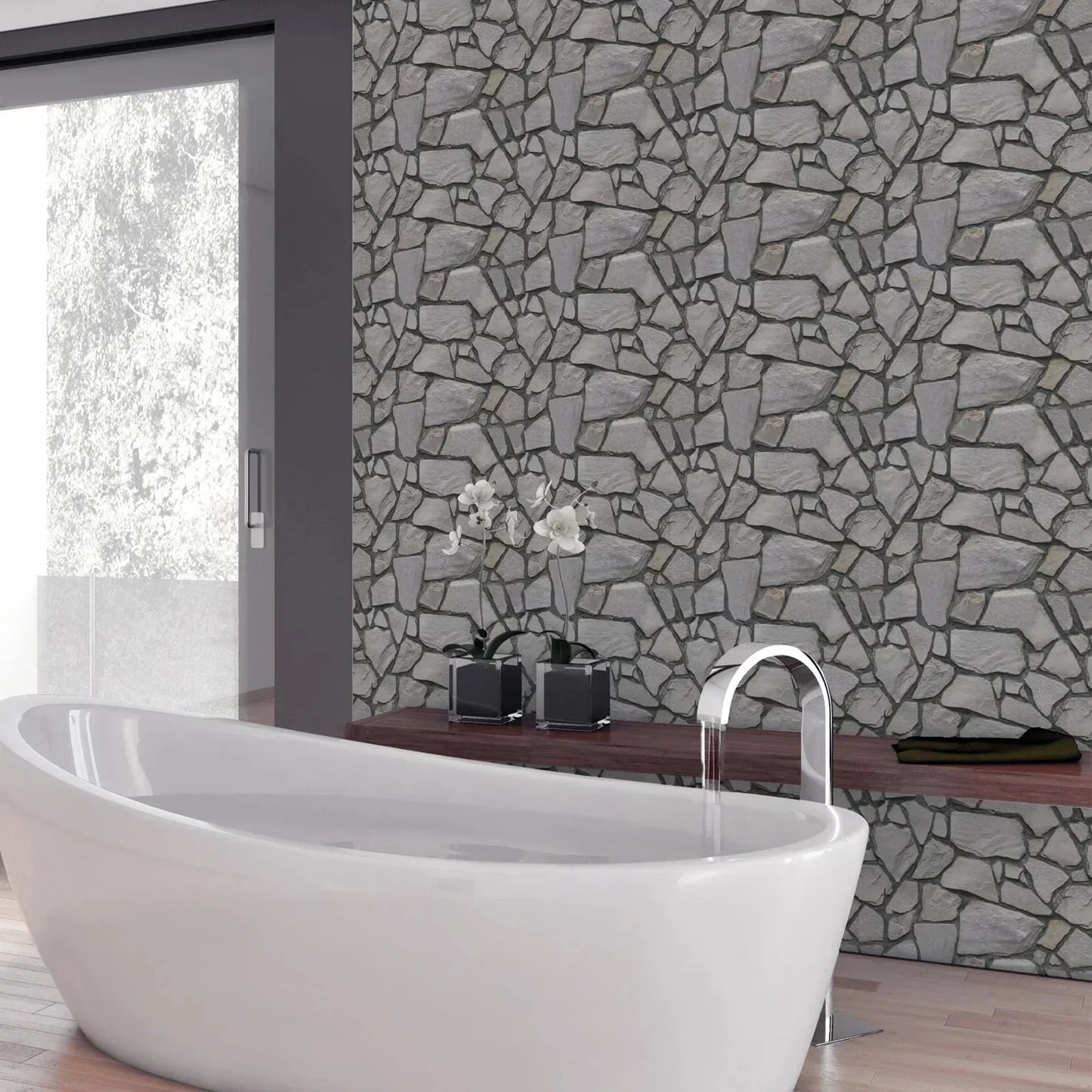 Terra Tape™ Adesivo da parete in pietra decorativa