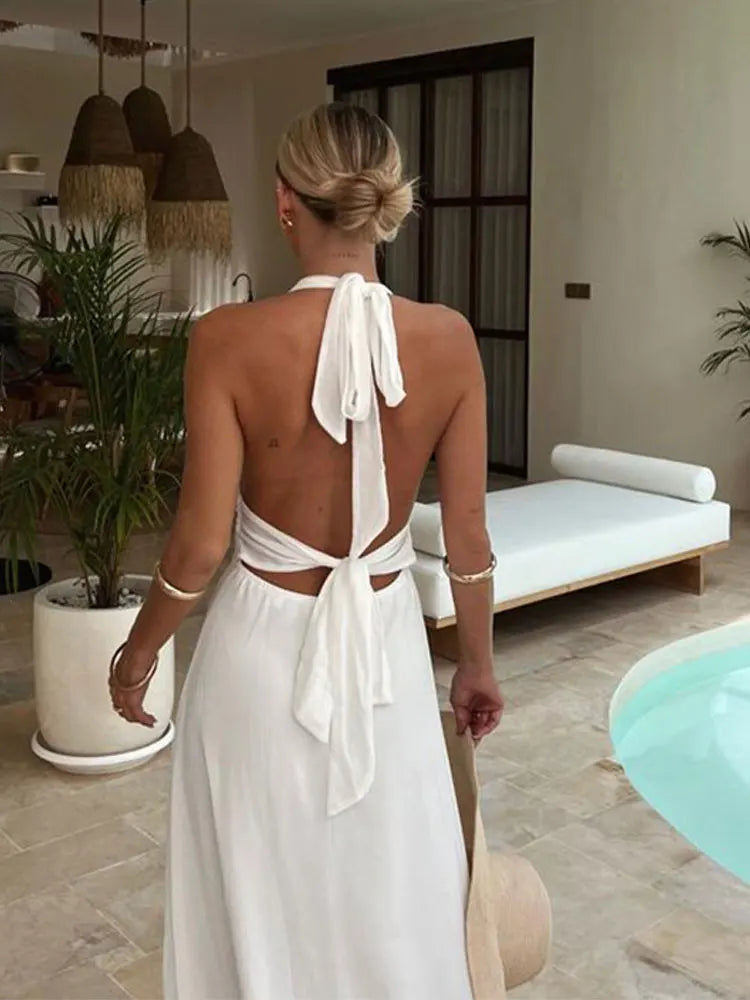 Trini™ Abito sottile con scollo a V e spacco
