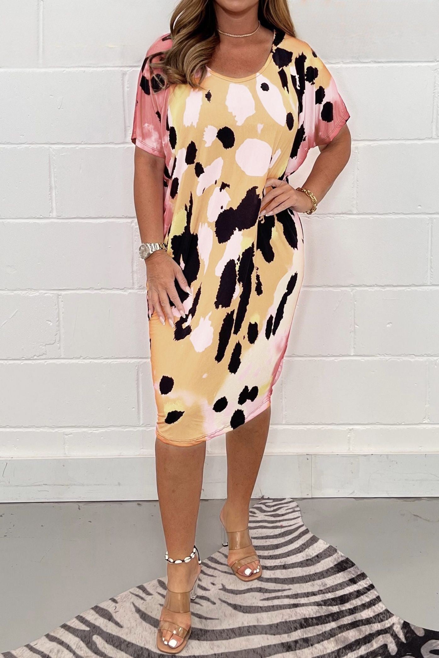 Vérène™️ Abito con stampa leopardata