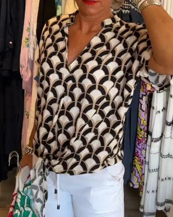 Viola Fox™ Top casual con stampa