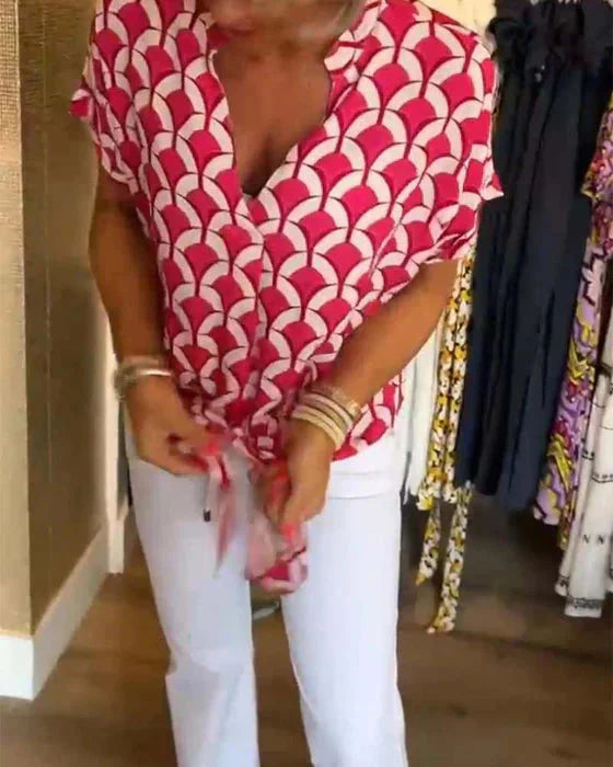 Viola Fox™ Top casual con stampa