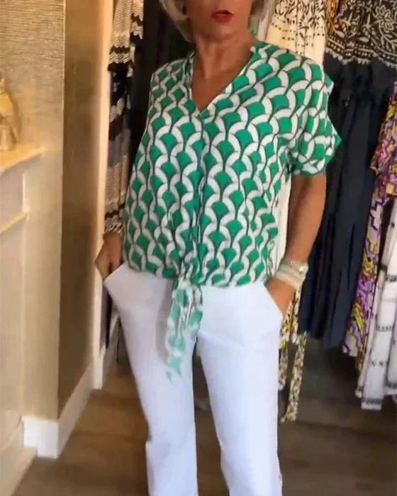 Viola Fox™ Top casual con stampa
