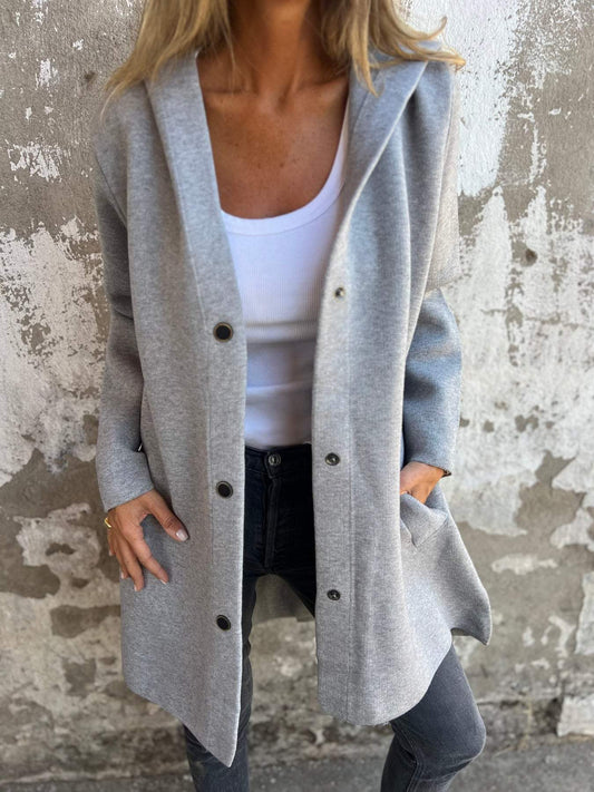 Xènia Enciso™ Giacca monopetto casual con cappuccio