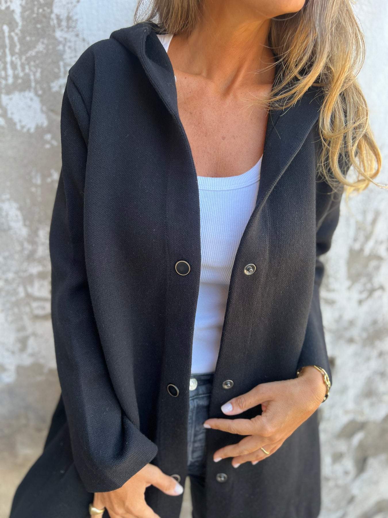 Xènia Enciso™ Giacca monopetto casual con cappuccio