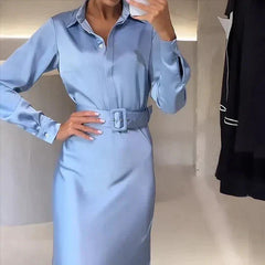 Zarita™ Abito lungo elegante con cintura