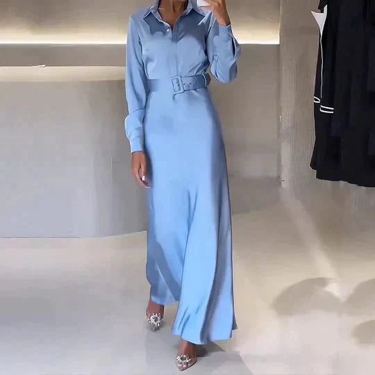 Zarita™ Abito lungo elegante con cintura