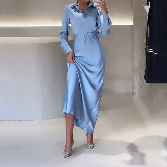 Zarita™ Abito lungo elegante con cintura