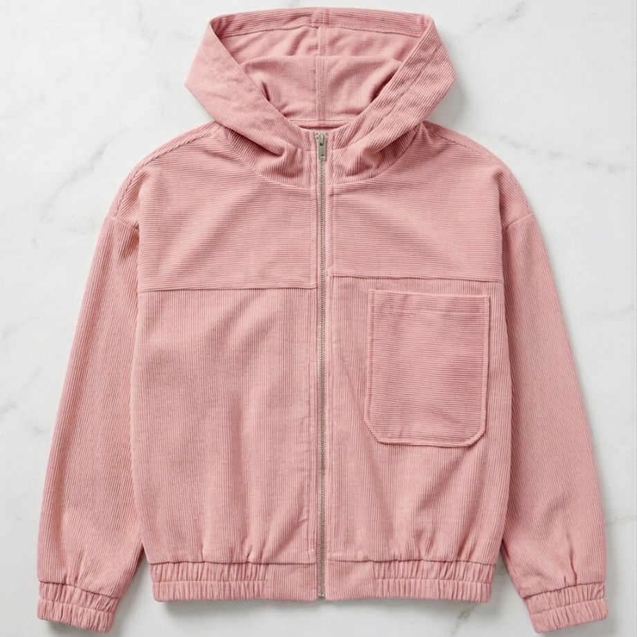 Adele Mariani™ Giacca in velluto a coste con cappuccio e zip
