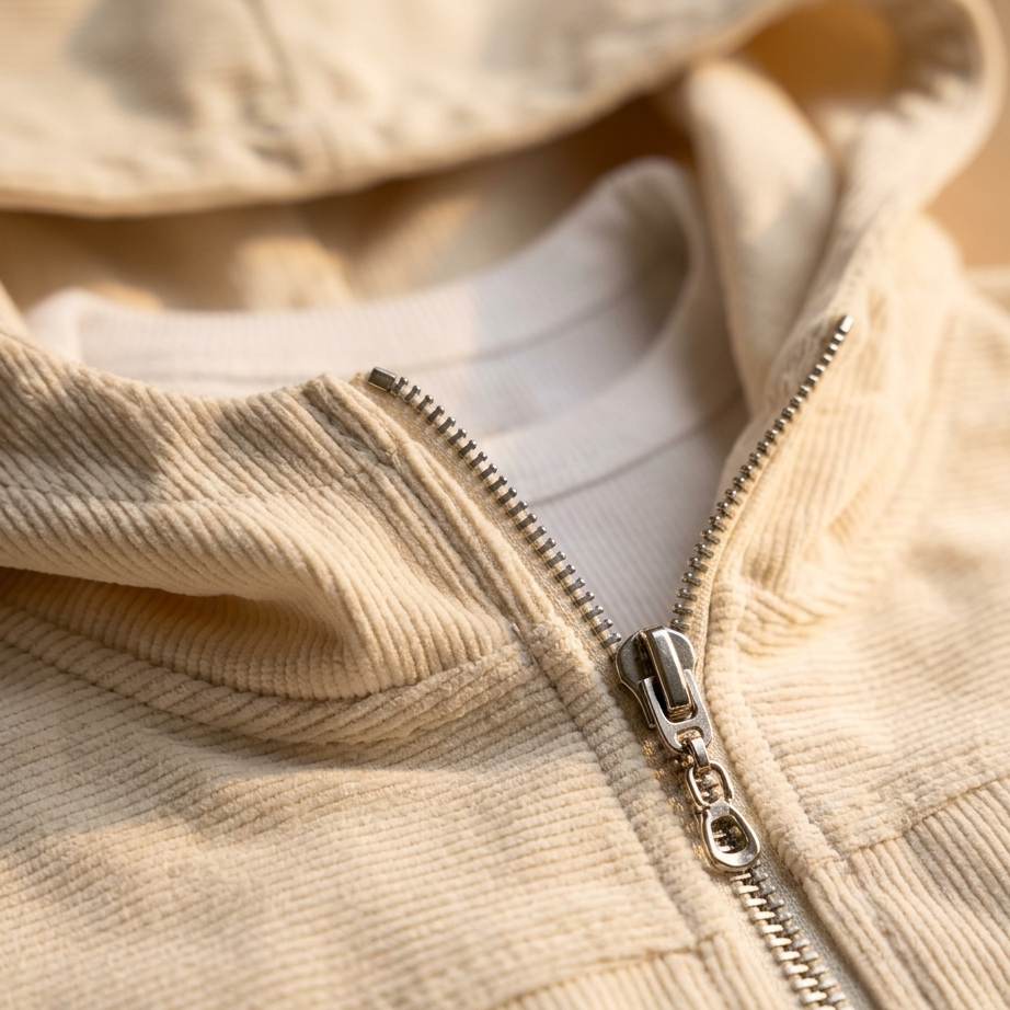 Adele Mariani™ Giacca in velluto a coste con cappuccio e zip