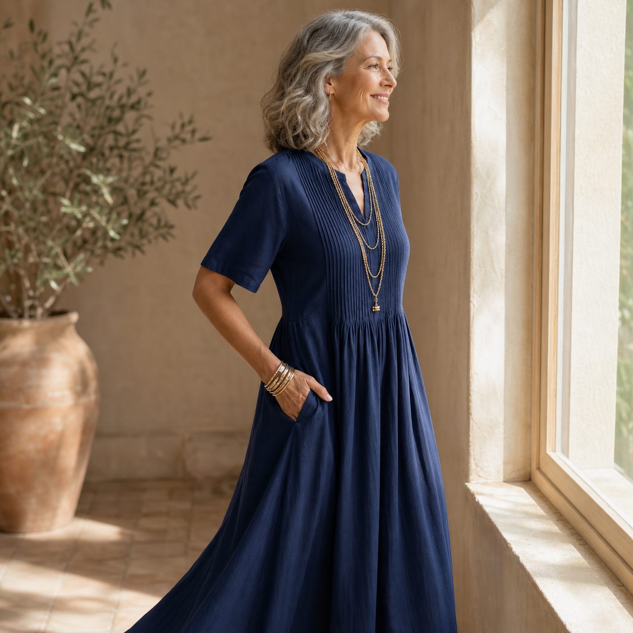 Adriana Palombo™ Vestito casual traspirante per uno stile estivo senza sforzo