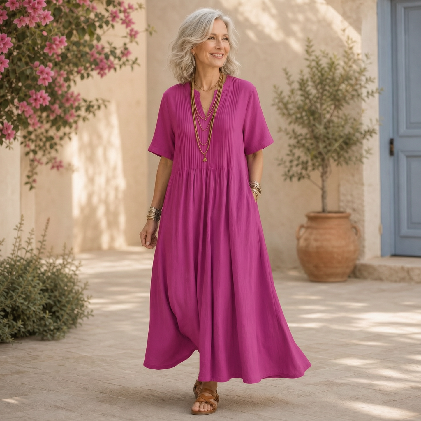 Adriana Palombo™ Vestito casual traspirante per uno stile estivo senza sforzo