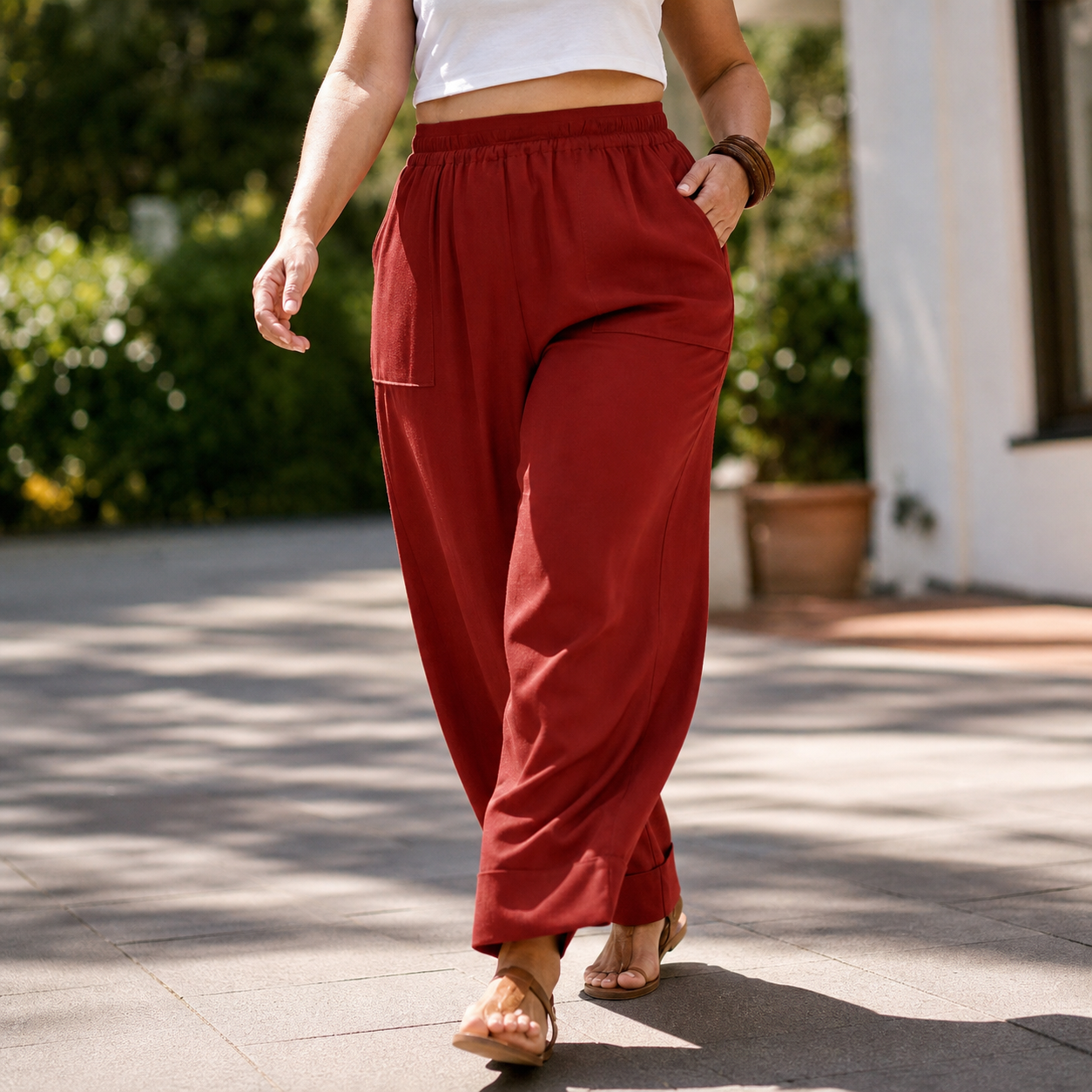 Adriana Turchi™ Pantaloni a gamba larga comodi dalla vestibilità valorizzante