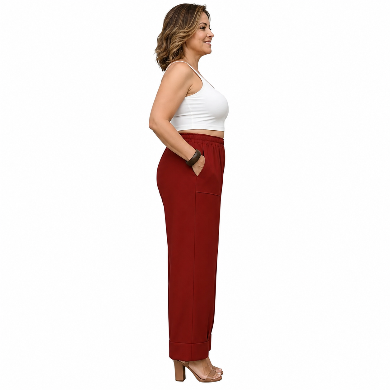 Adriana Turchi™ Pantaloni a gamba larga comodi dalla vestibilità valorizzante
