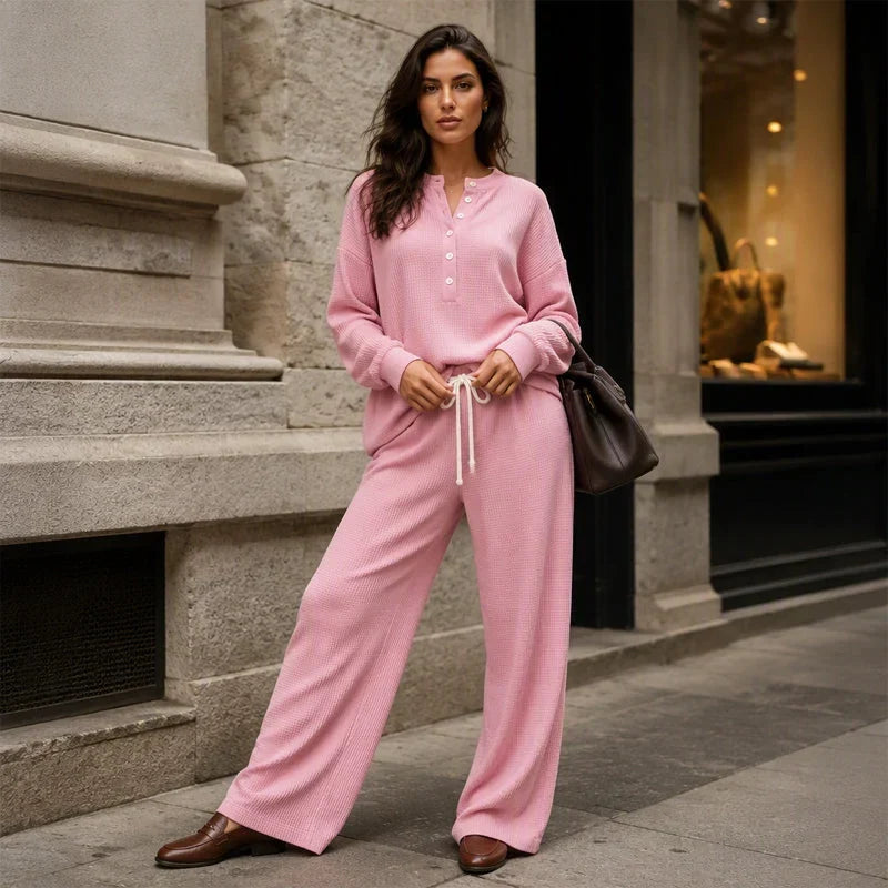 Agata Baldovini™ Set lounge waffle accogliente