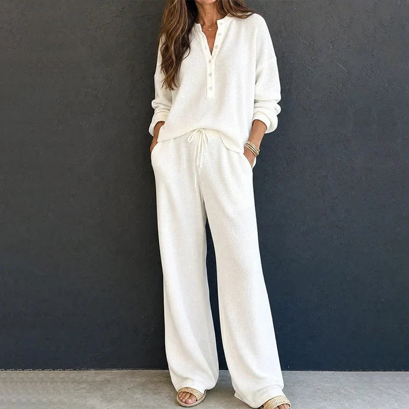Agata Baldovini™ Set lounge waffle accogliente