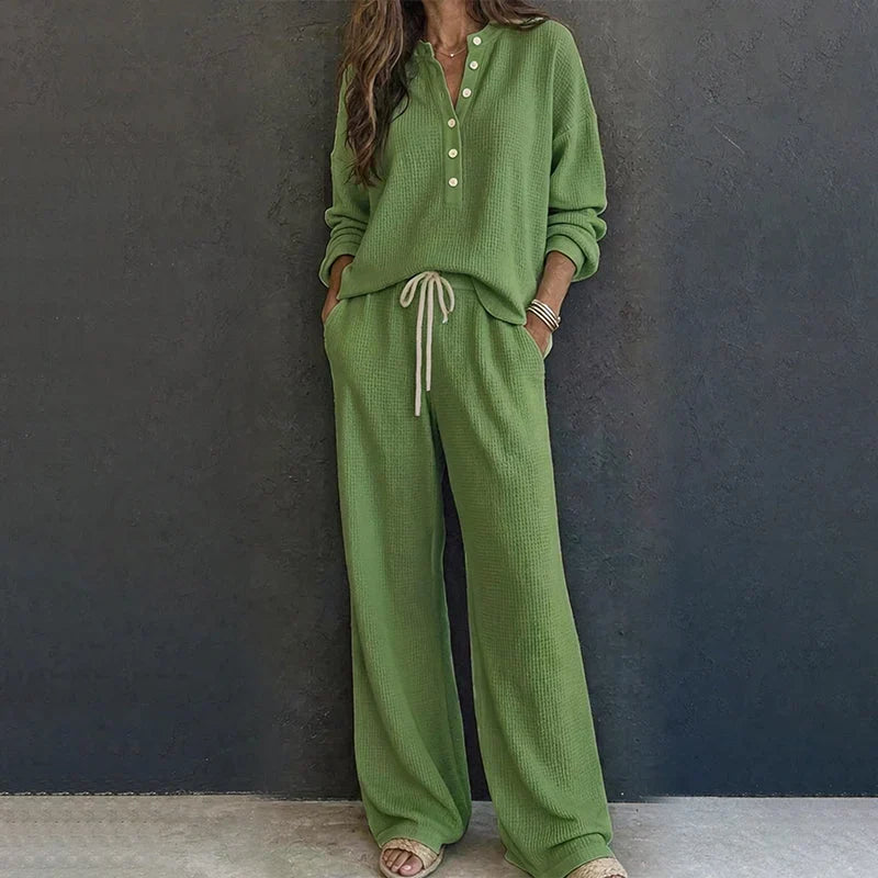 Agata Baldovini™ Set lounge waffle accogliente