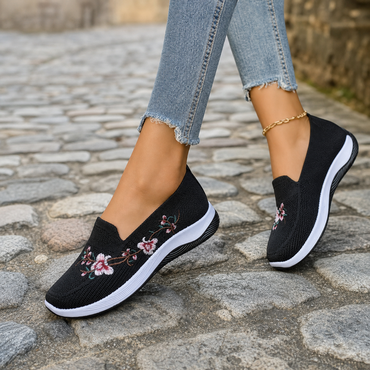 Agata Della Valle™ Scarpe floreali traspiranti per il massimo comfort tutto il giorno