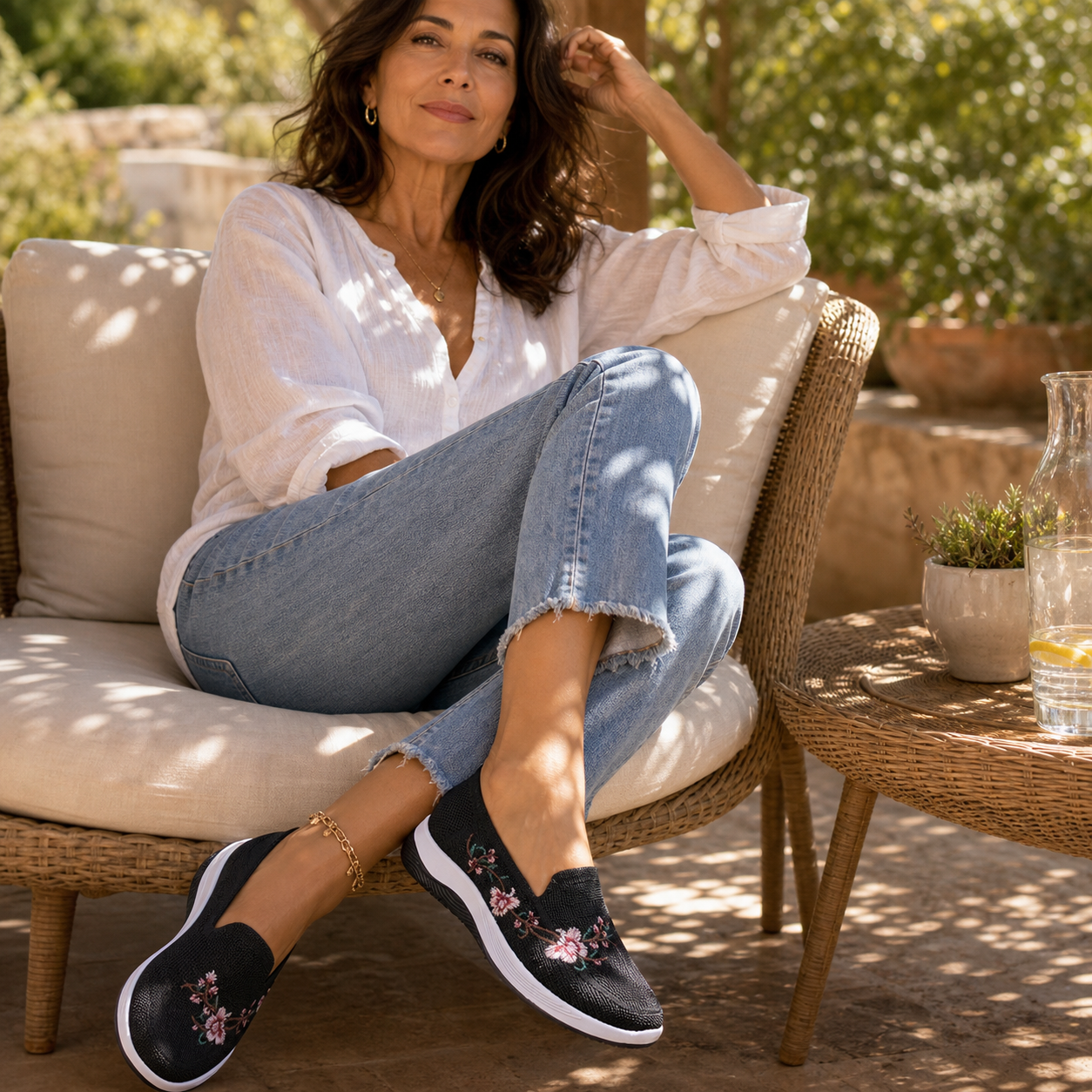 Agata Della Valle™ Scarpe floreali traspiranti per il massimo comfort tutto il giorno
