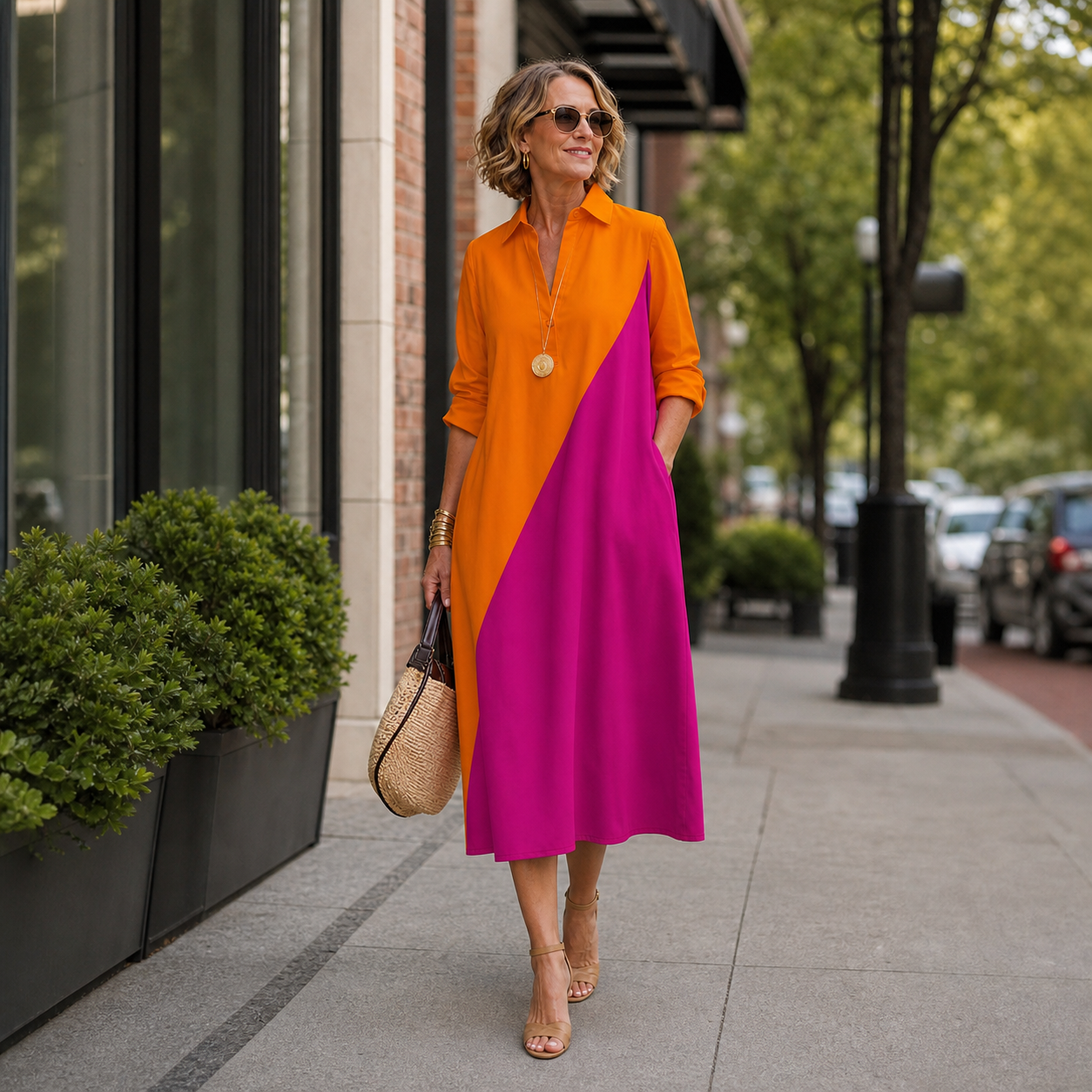 Agnese Lambruschini™ Abito midi elegante per uno stile senza sforzo