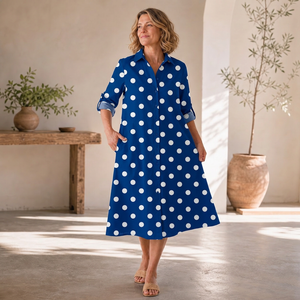 Blu a Pois Bianchi
