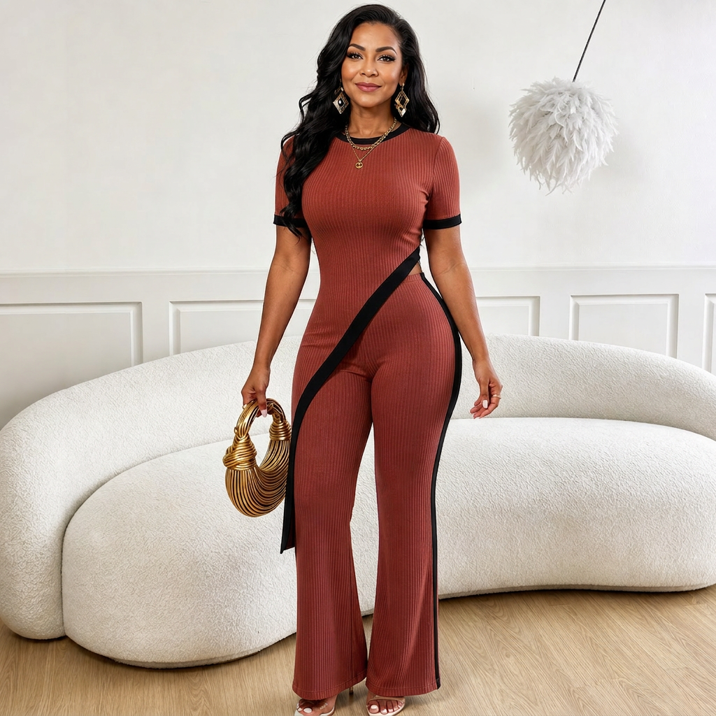 Agnese Melillo™ Set coordinato blusa e pantaloni a zampa