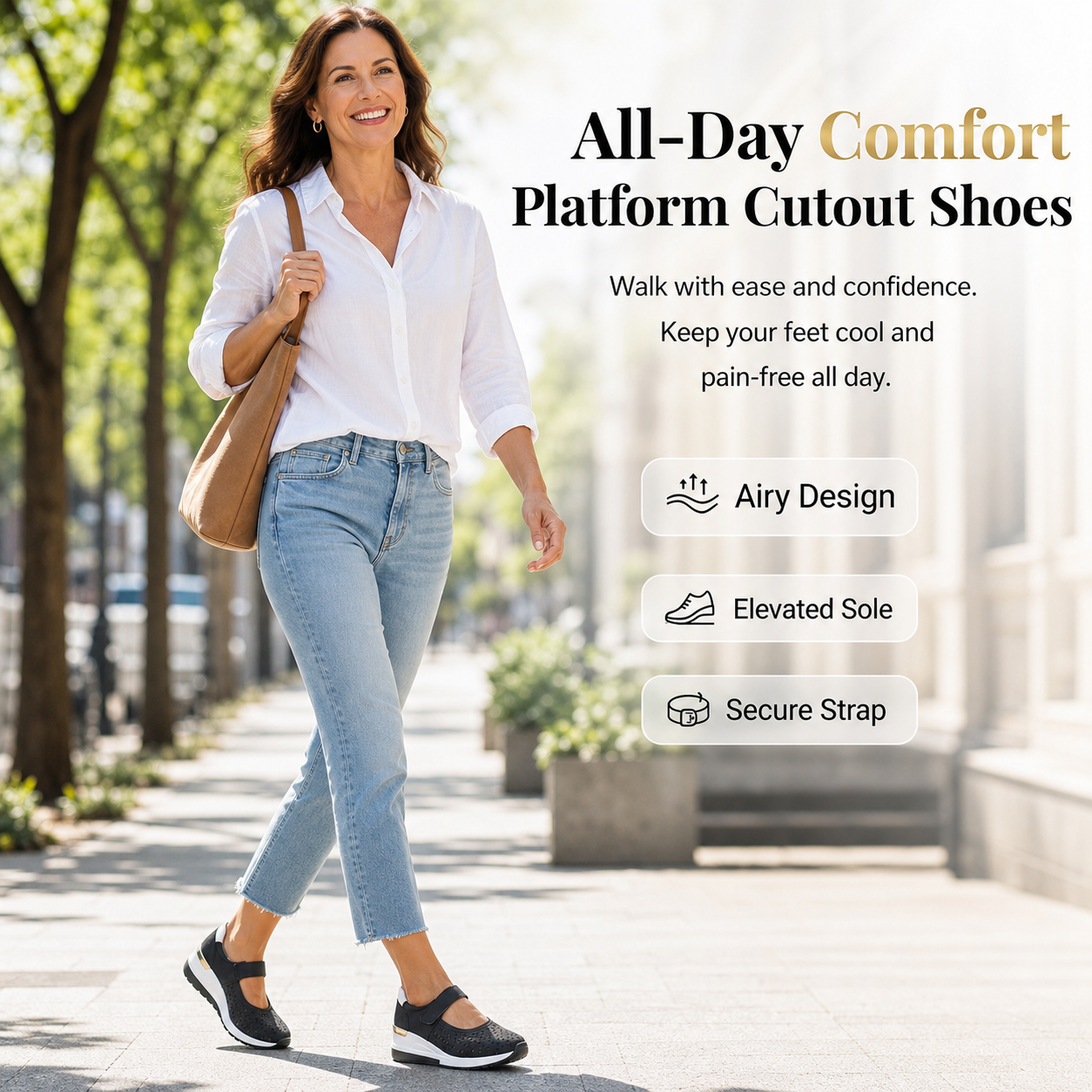 AiraStep™ Scarpe con plateau traspiranti per il massimo comfort tutto il giorno