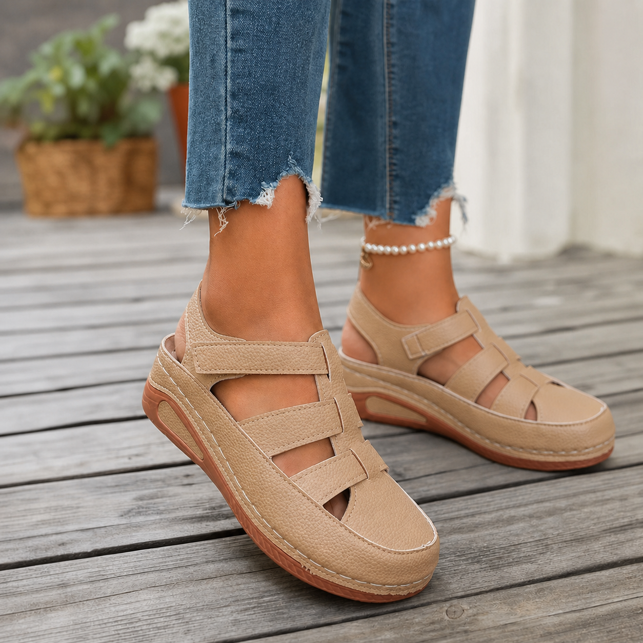 AiryStep™ Sandali con zeppa traspiranti per un comfort tutto il giorno