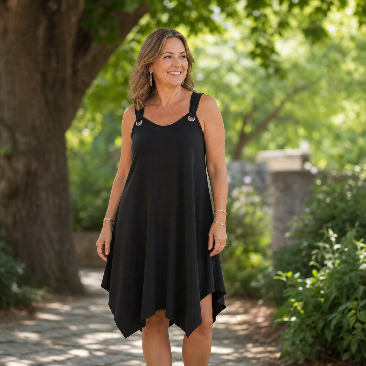 Alba Mereu™ Vestito smanicato fluido per uno stile estivo senza sforzo