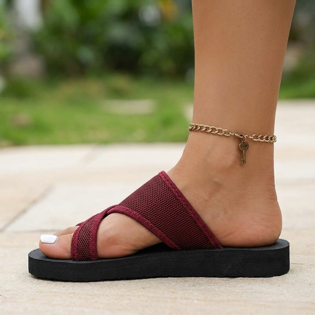 Alessia Gambaro™ Sandali slide con fasce incrociate per uno stile quotidiano senza sforzo