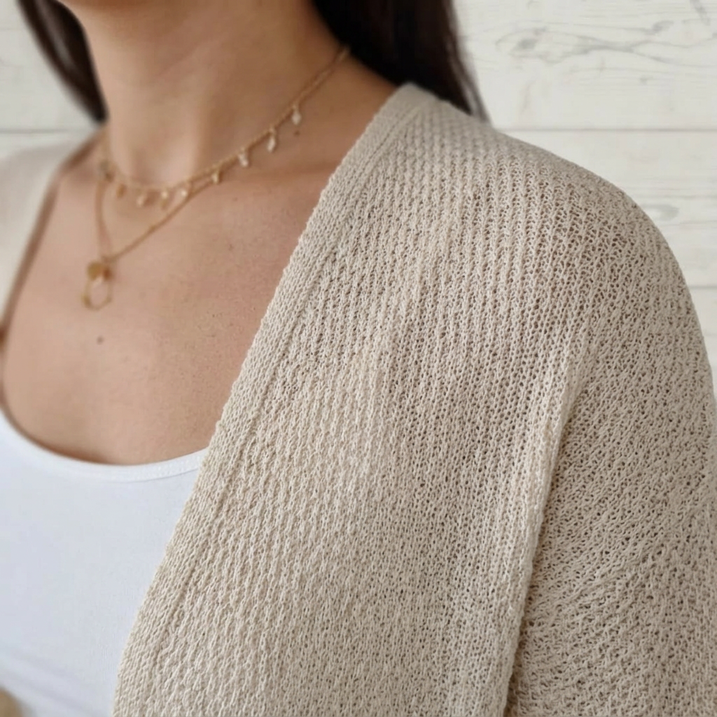 Alessia Marino™ cardigan layering a maniche 3/4 senza sforzo